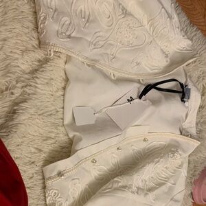 Elegant White Embroidered Skirt